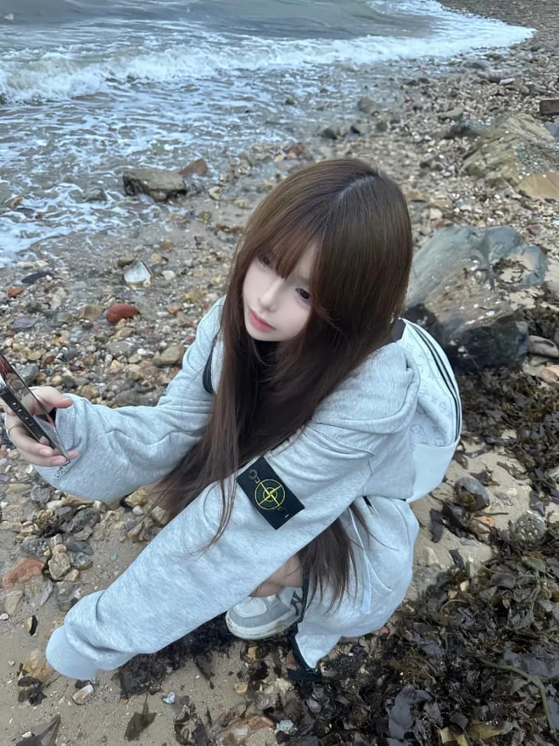 스톤아일랜드 자수 소매 배지 후드 집업 5