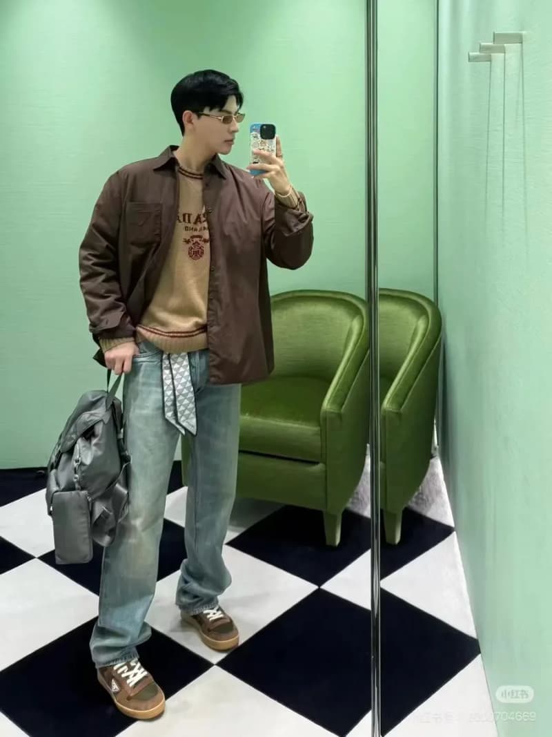 올드 매너 PD 셔츠 카라 경량 패딩 자켓 4
