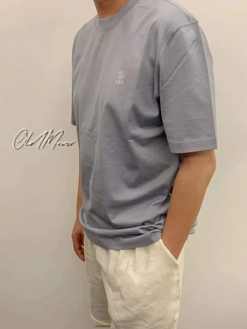 올드매너 BC 로고 크루넥 코튼 저지 티셔츠 3