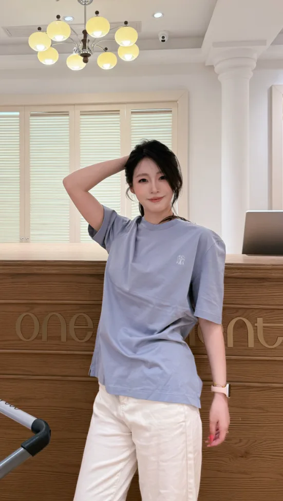 올드매너 BC 로고 크루넥 코튼 저지 티셔츠 5