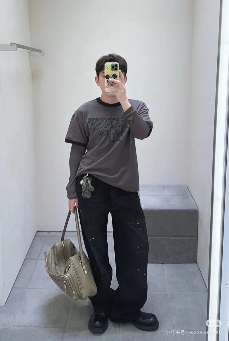 아크네 스튜디오 가짜 레이어드 라운드넥 긴팔 티셔츠 8