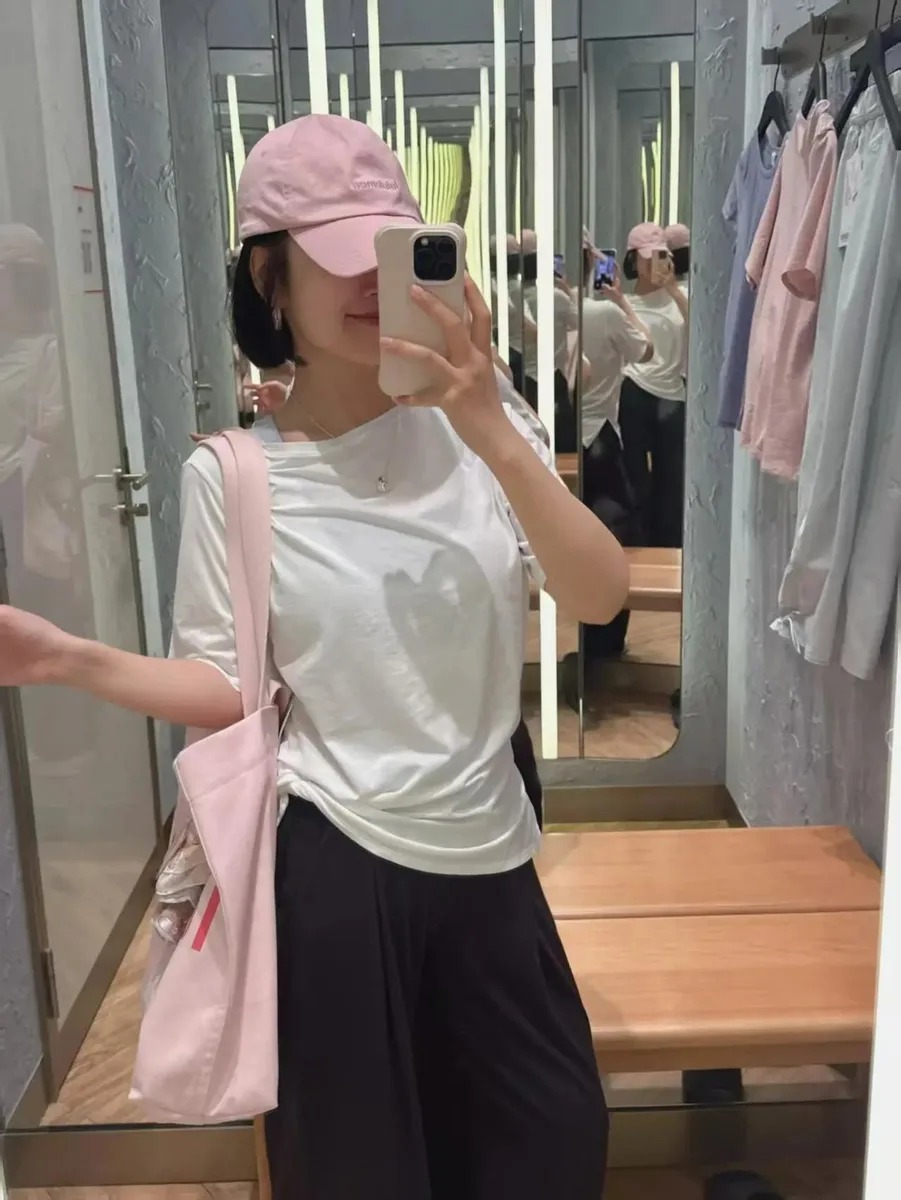 룰루레몬 솔리드 라운드넥 반팔 티셔츠 (오버핏) 상세 2