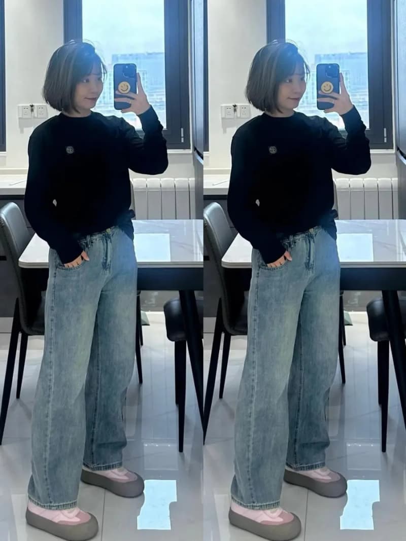 스톤아일랜드 솔리드 라운드넥 슬림 긴팔 티셔츠 5