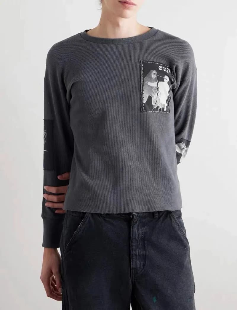 앙팡리쉬데프리메 24FW 패치워크 화부격 긴팔 티셔츠 3