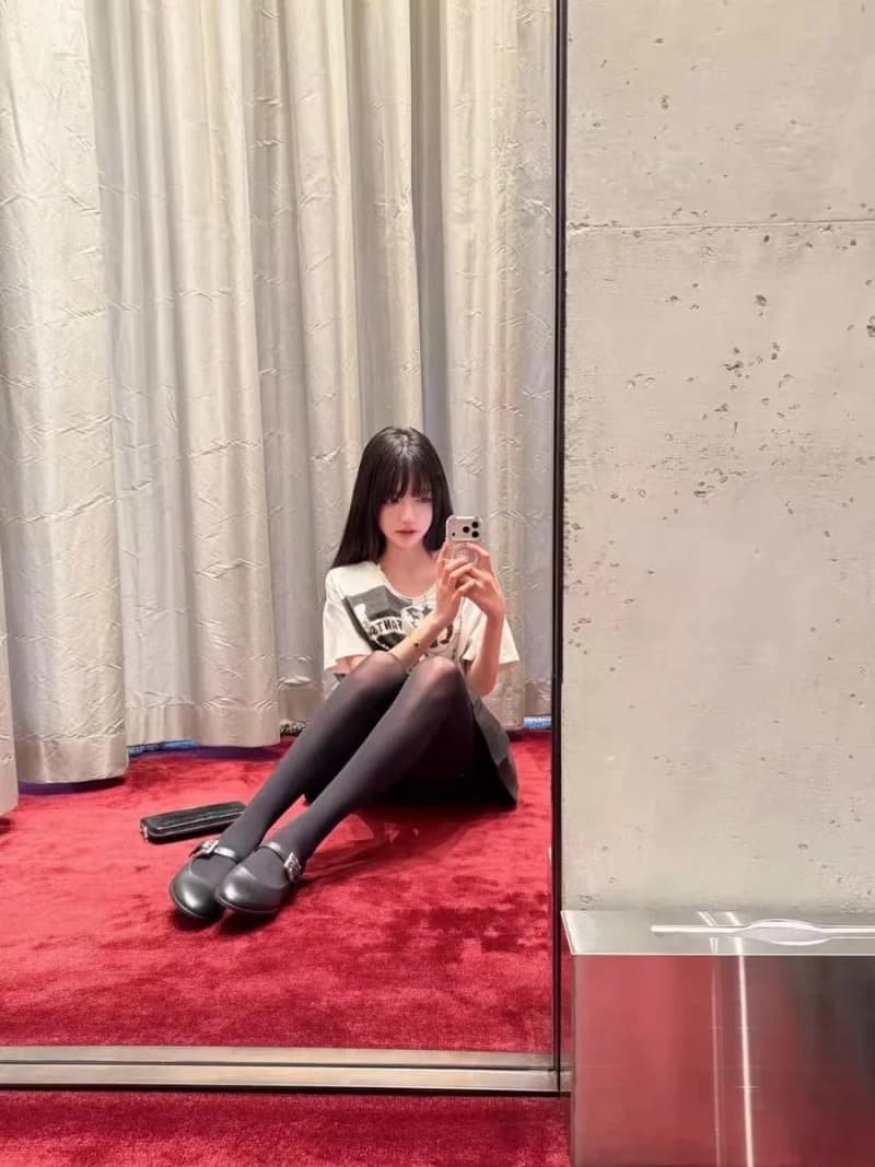 앙팡리쉬데프리메 렛허안정 워시드 프린트 크루넥 티셔츠 5