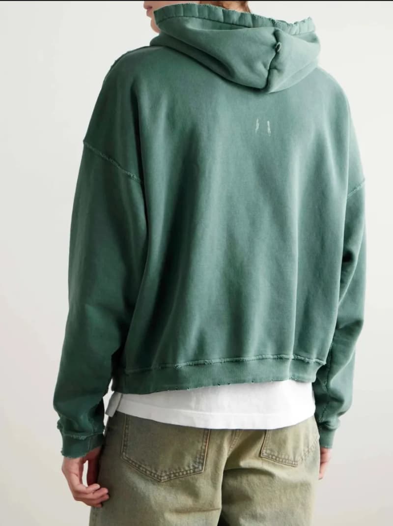 앙팡리쉬데프리메 24FW 티파니그린 디스트로이드 슬로건 오버핏 후디 상세 2