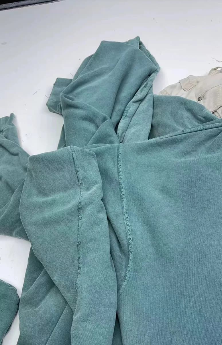 앙팡리쉬데프리메 24FW 티파니그린 디스트로이드 슬로건 오버핏 후디 8