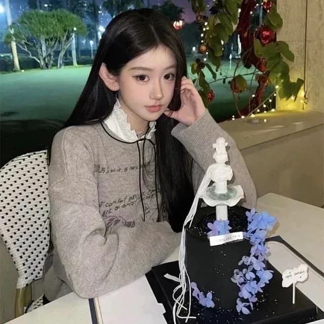 앙팡리쉬데프리메 멜랑콜리 리치 세컨드 제너레이션 박시 오버사이즈 프린트 니트 상세 2