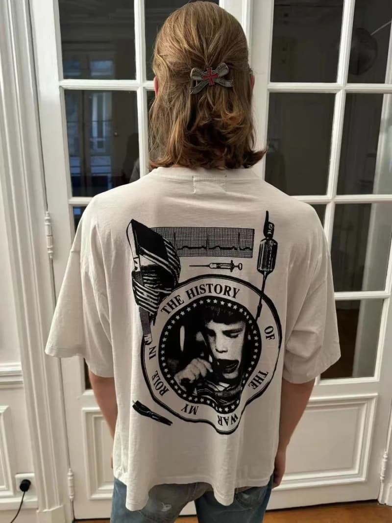 앙팡리쉬데프리메 ERD 워시드 프린트 반팔 티셔츠 (전쟁 속 나의 역할) 5