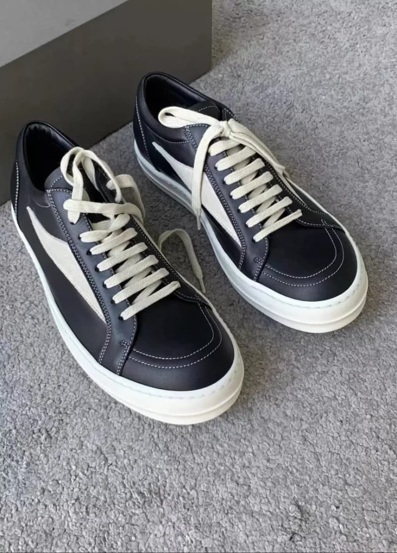 릭 오웬스 22SS 인프린지먼트 블랙 그레인 카프스킨 스니커즈 3