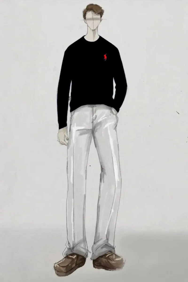 폴로 랄프로렌 포니 자수 긴팔 티셔츠 (롱스테이플 코튼) 상세 1