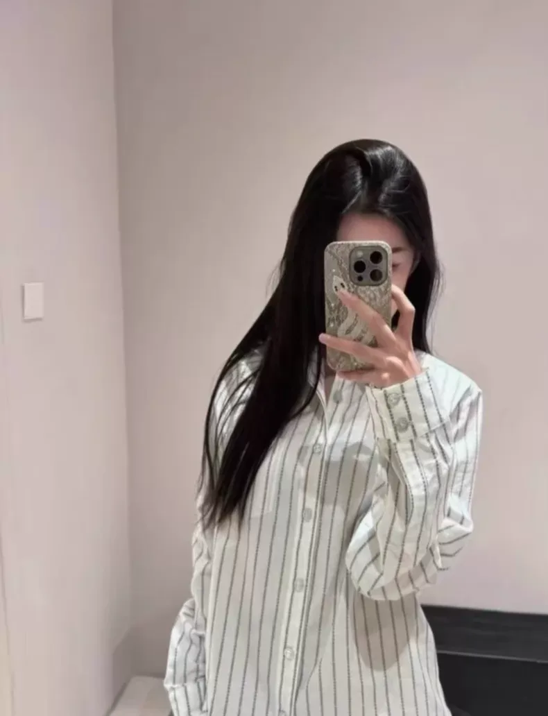 크롬하츠 고딕 레터링 스트라이프 셔츠 상세 1