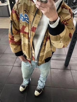 크롬하츠 매티보이 섹스 레코즈 데저트 카모 MA-1 폭격기 자켓