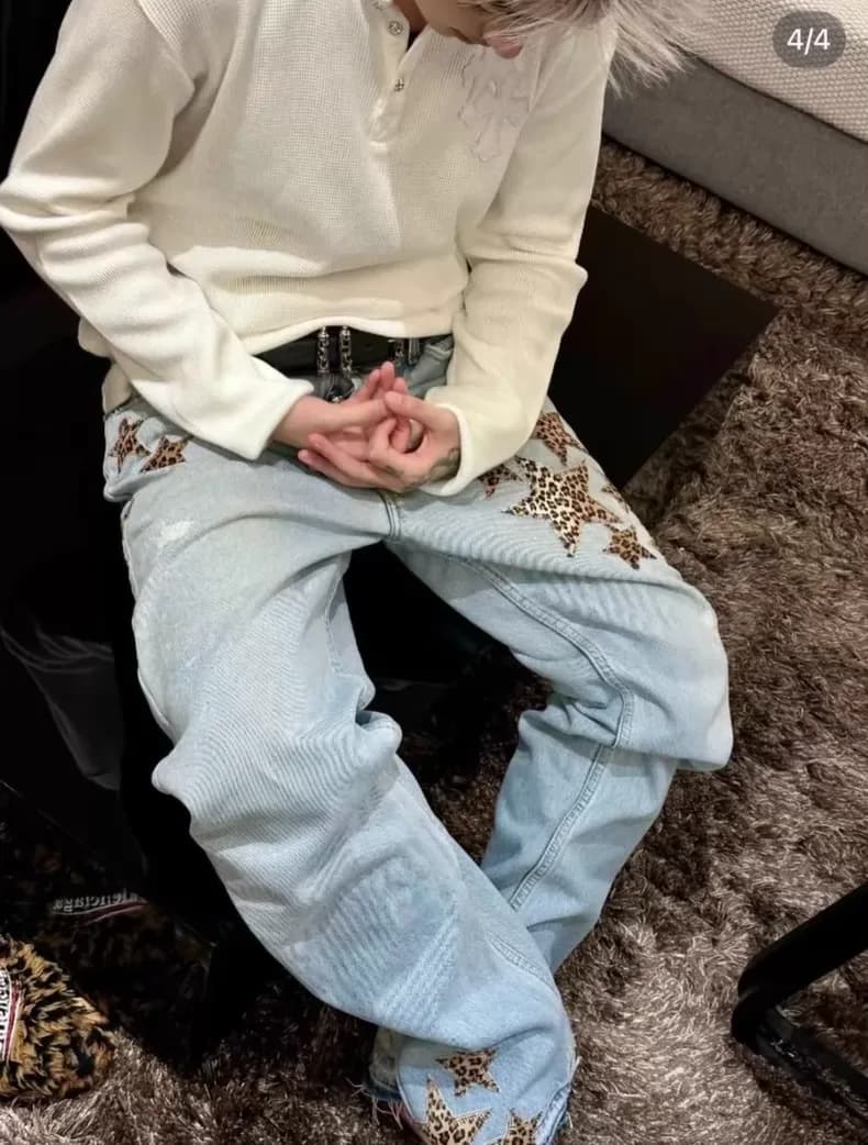 크롬하츠 마이애미 리미티드 레오파드 스타 501 데님진 상세 1