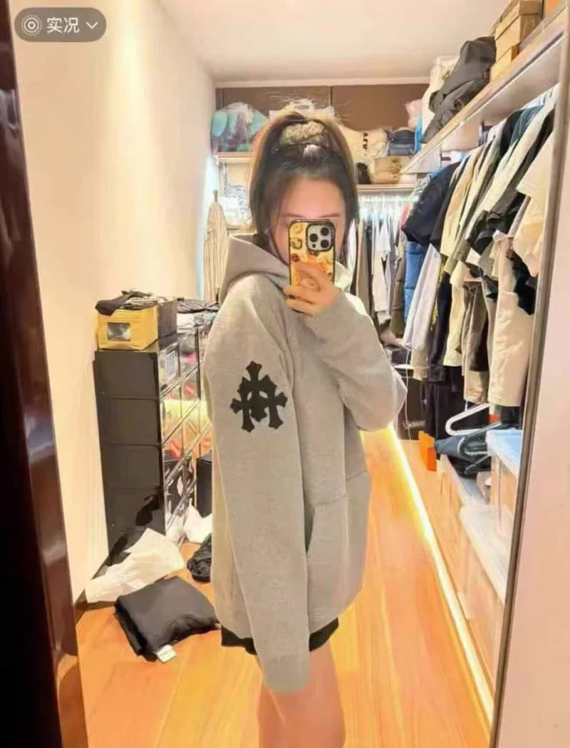 크롬하츠 크로스 패치 후드 (그레이) 8