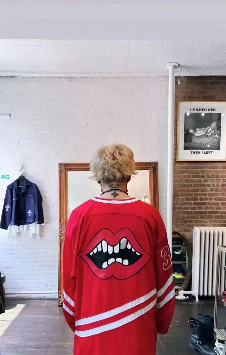 크롬하츠 × 매티보이 레드립 하키 저지 롱슬리브 8