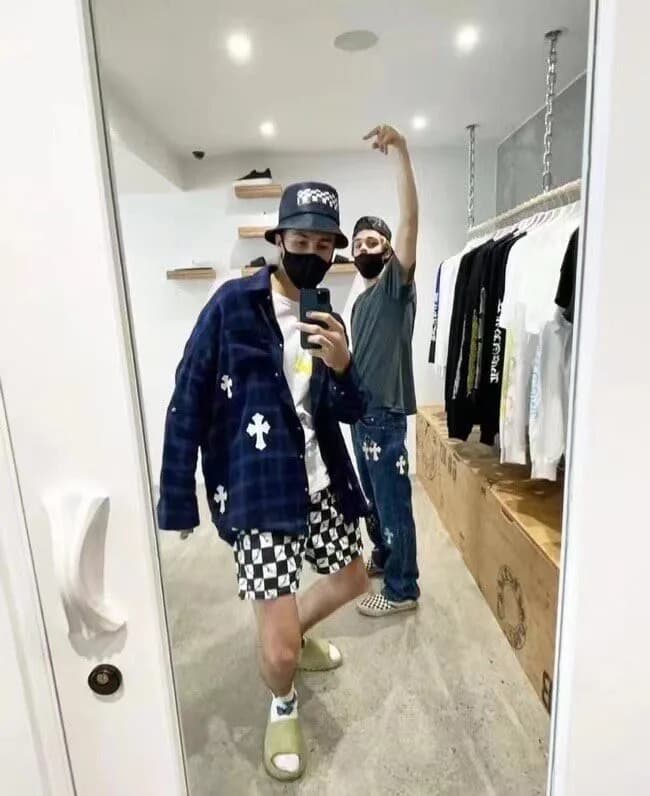 크롬하츠 매티보이 첵커보드 프린트 반바지 8