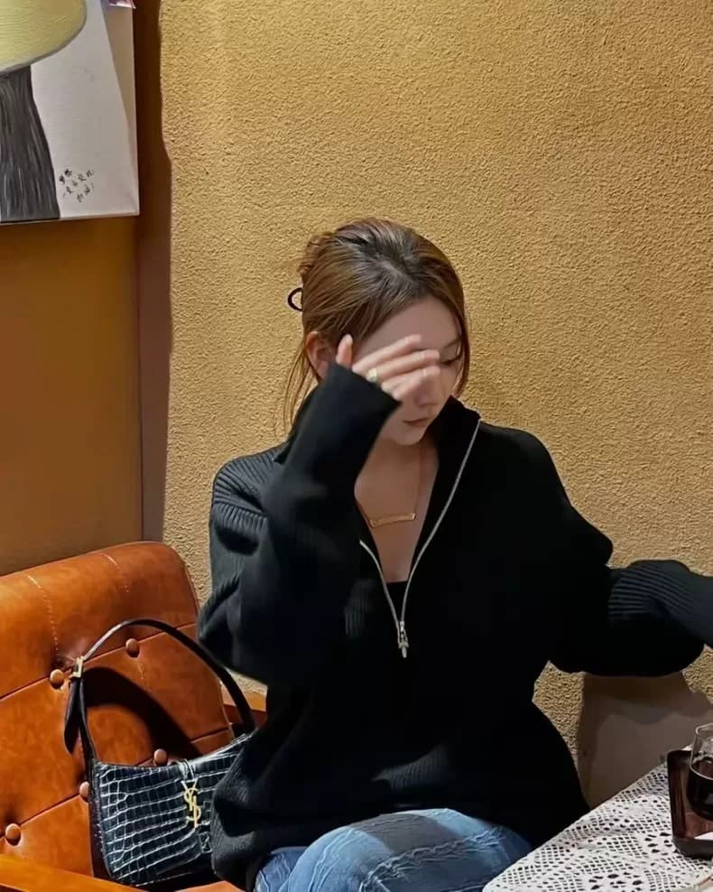 크롬하츠 트리플 크로스 하프집업 캐시미어 니트 6