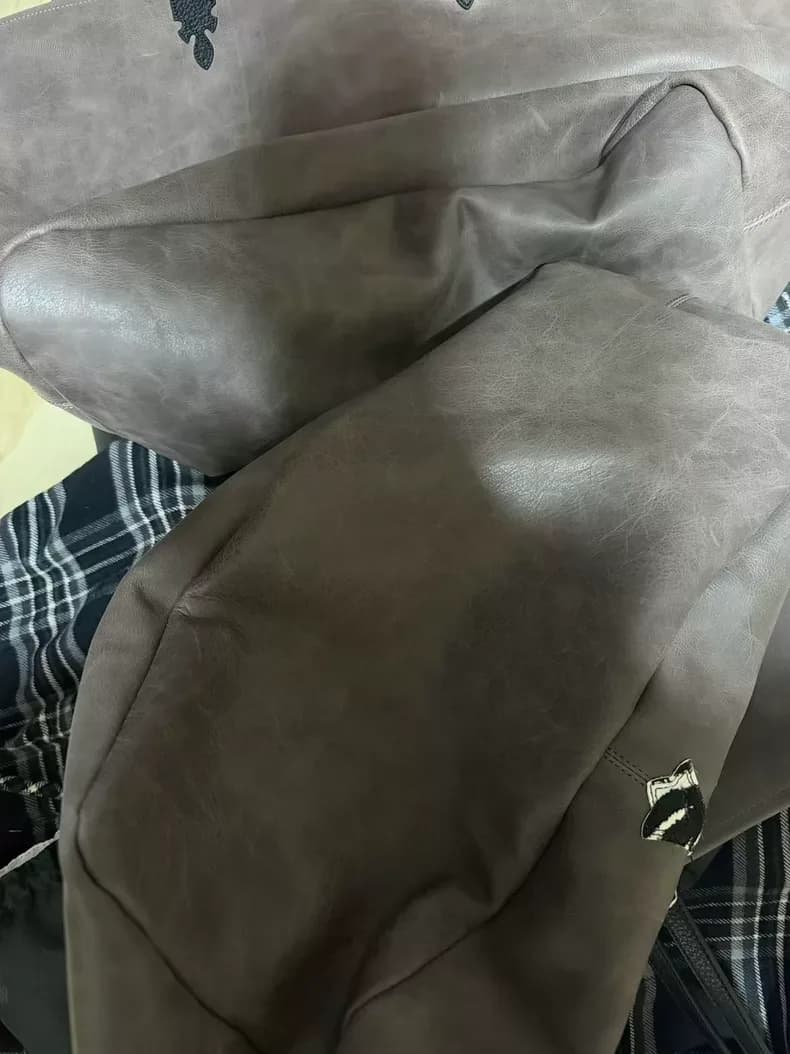 크롬하츠 크로스 패치 토트백 (제브라 헤어 온 × 브라운 레더) 4