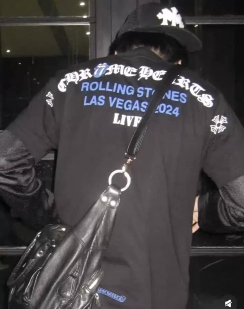 크롬하츠 × 롤링 스톤스 NYC 2024 라이브 티셔츠 (블랙) 4