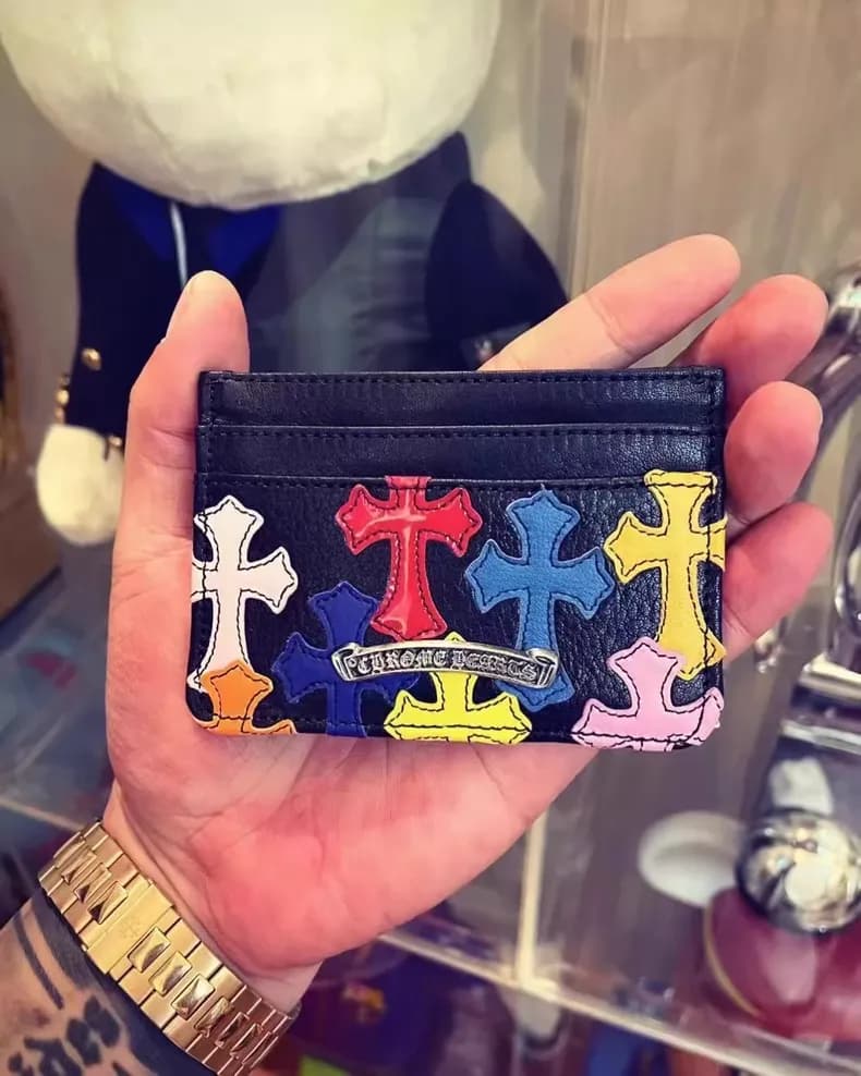 크롬하츠 멀티 크로스 패치 레더 카드홀더 (925 실버 스크롤) 6