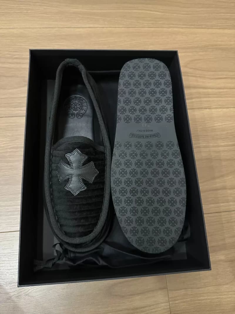 크롬하츠 크로스 패치 코듀로이 로퍼 (블랙) 상세 2