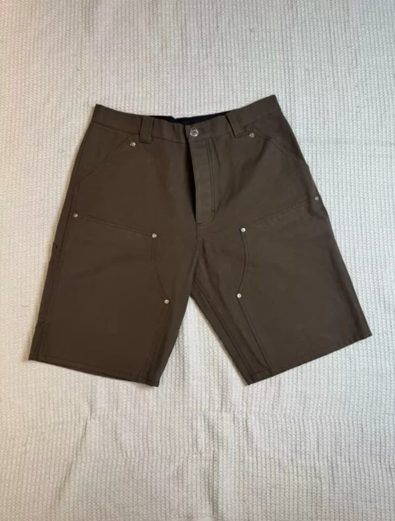 크롬하츠 멀티 레더 크로스 패치 카펜터 반바지 상세 2