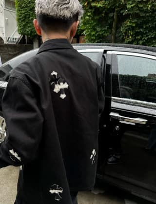 크롬하츠 크로스 패치 워크 자켓