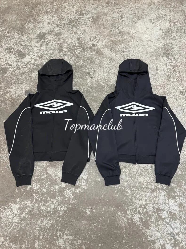 모왈롤라 × 엄브로 지퍼 후디 자켓 (블랙) 상세 1