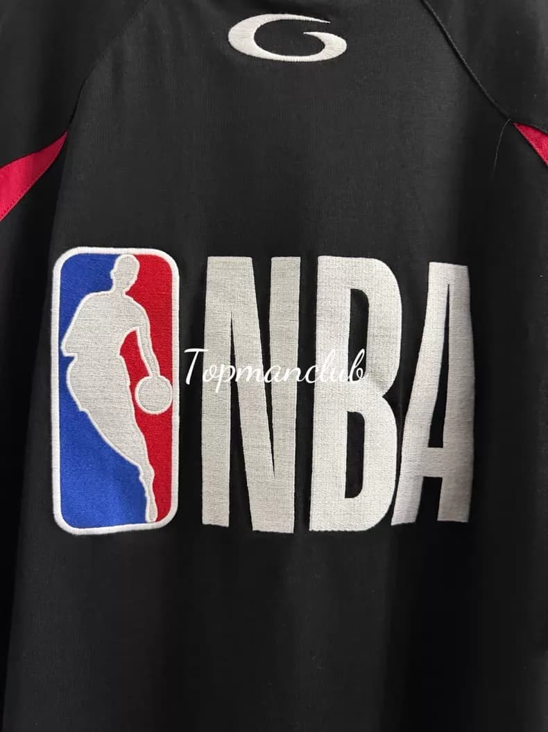 발렌시아가 × NBA 바스켓볼 저지 티셔츠 (블랙/레드) 8