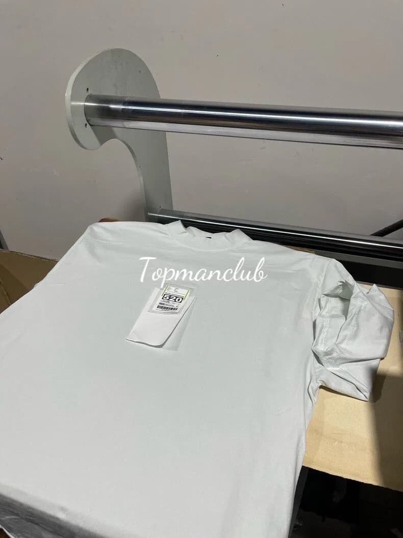 발렌시아가 520 발렌타인 러기지 태그 PVC 라벨 반팔 티셔츠 4