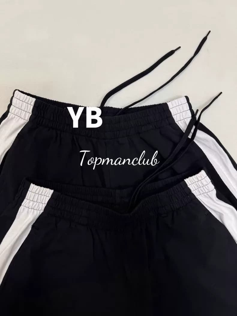 발렌시아가 × NBA 싱글 링 로고 자수 컬러블록 반바지 6