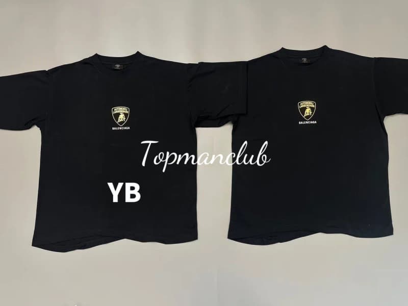 발렌시아가 × 람보르기니 로고 티셔츠 (블랙) 상세 2