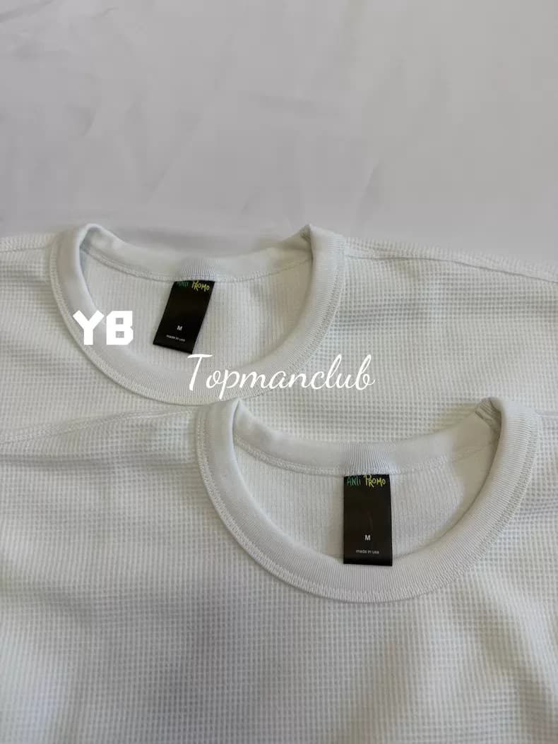 크롬하츠 × 매티 보이 앤티 프로모 라스베이거스 한정 플레임 슬리브 와플 롱슬리브 티셔츠 (화이트) 4