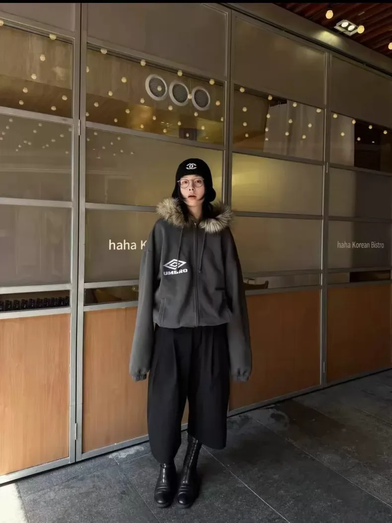 슬램잭 × 움브로 페이스마스크 퍼 후디 집업 자켓 8