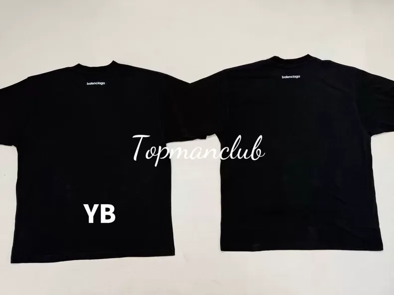 발렌시아가 리플렉티브 로고 오버사이즈 티셔츠 (블랙) 3