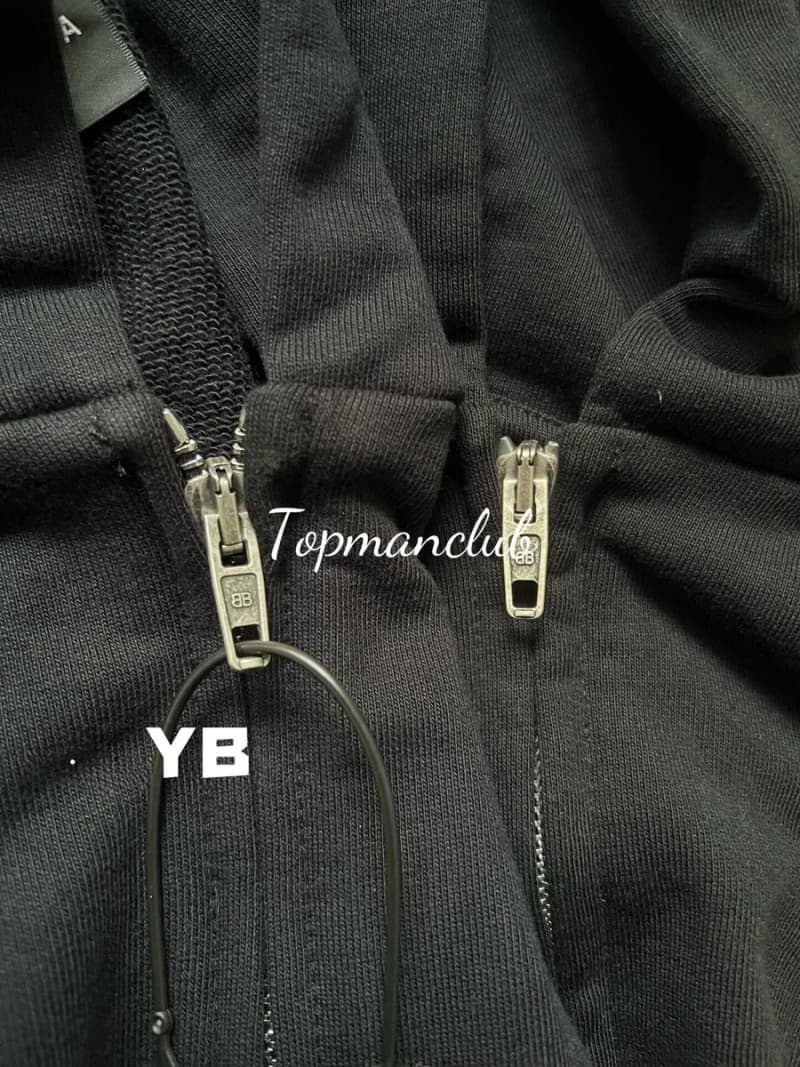 발렌시아가 3B 스포츠 파리 10 집업 후디 (블랙) 6
