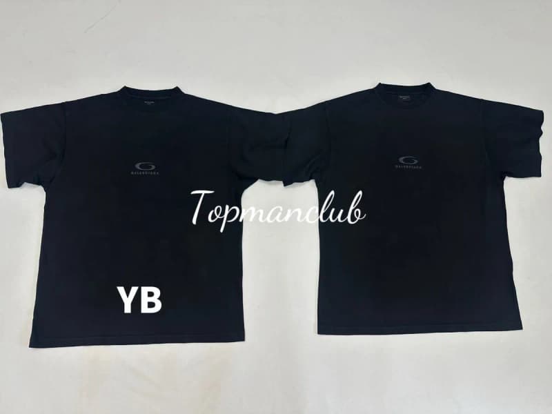 발렌시아가 루프 스포츠 로고 자수 반팔 티셔츠 (블랙) 상세 2