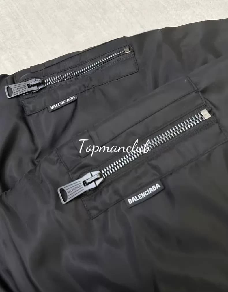 발렌시아가 후디 레이어드 봄버 재킷 (블랙) 5