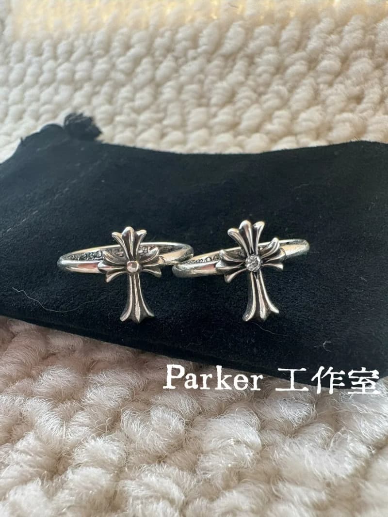 크롬하츠 카보숑 CH 크로스 베이비 팻 링 (925 실버)/paker(공룡) 상세 2