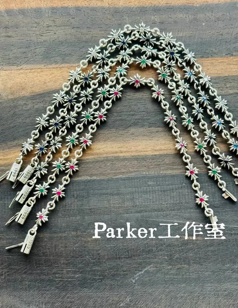 크롬하츠 타이니 E 크로스 스톤 팔찌/paker(공룡) 상세 2
