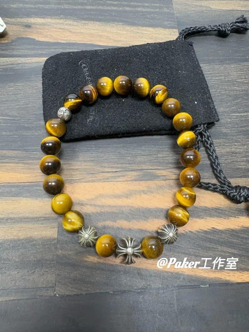 크롬하츠 타이거아이 비즈 팔찌 (8mm)/paker(공룡) 상세 1