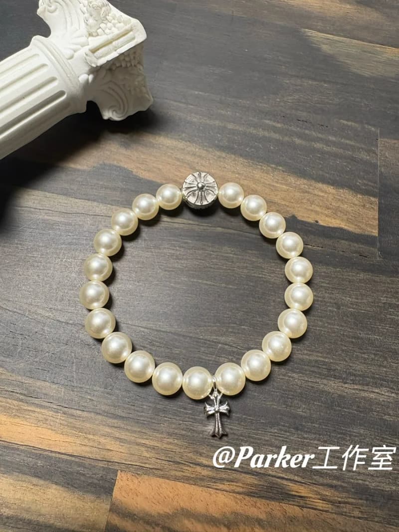 크롬하츠 펄 비즈 팔찌 (크로스 참)/paker(공룡) 상세 2