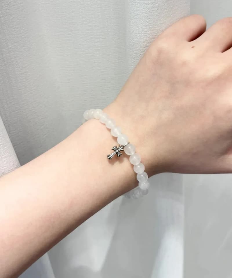 크롬하츠 화이트 아게이트 비즈 팔찌 (6mm)/paker(공룡) 6
