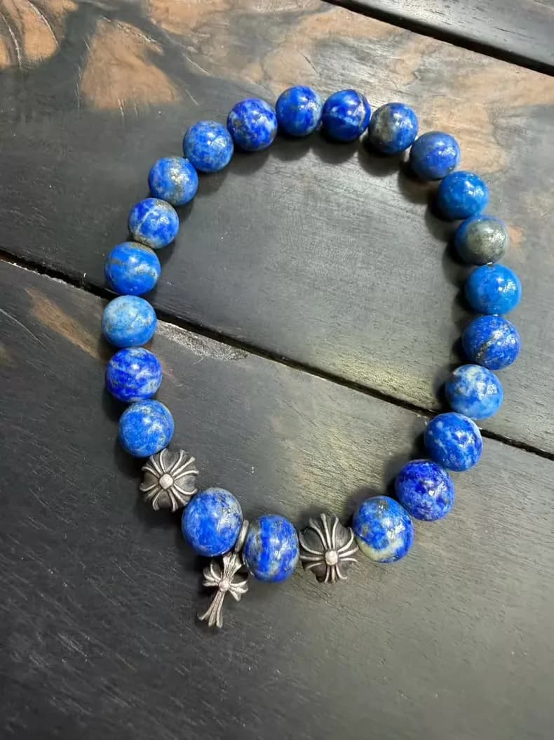 크롬하츠 라피스 라줄리 비즈 팔찌 (8mm)/YL 4